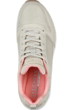 Sneakers beige con inserti in mesh e cuscinetto ad aria Skechers UNO Inside Matters