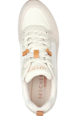 Sneakers Beige Con Tomaia in Pelle Skechers Street Uno - Layover