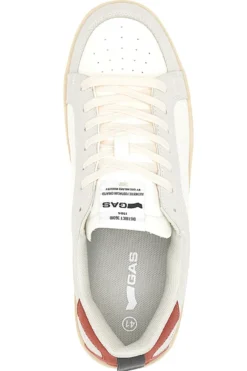 Sneakers beige e bianche con inserti a contrasto Gas NIKA MIX