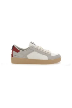 Sneakers beige e bianche con inserti a contrasto Gas NIKA MIX