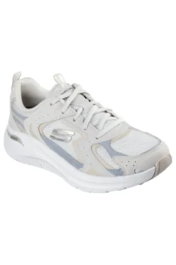 Sneakers beige e grigie con supporto plantare Skechers Arch Fit 2 Vintage Luxe