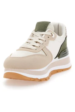Sneakers Beige e Verdi con Platform Prima Riga 461