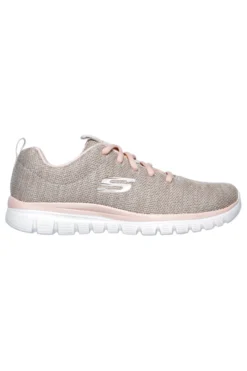 Sneakers beige in mesh leggere con memory foam Skechers Graceful Twisted Fortune