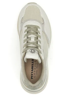 Sneakers Beige in pelle zeppa comfort Pittarello capsule Benny