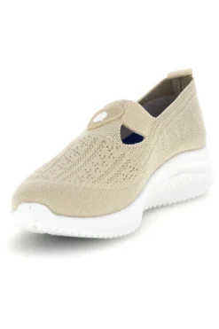 Sneakers beige in tessuto traforato Canguro CA1227