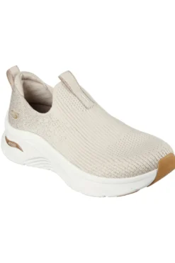Sneakers Beige Skechers Arch Fit D'Lux Walker Glimmer Dust