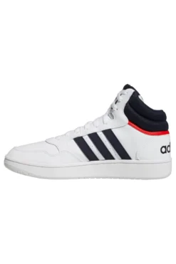 Sneakers Bianche Alte con Lacci Adidas Hoops 3.0 Mid
