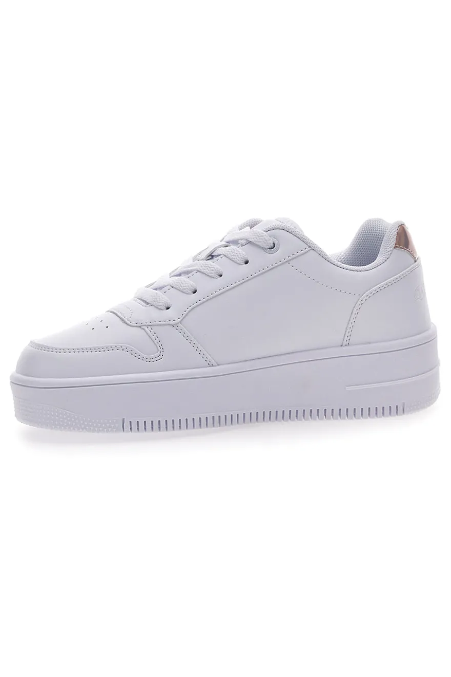 Sneakers Bianche Champion Rebound Platform Glitter