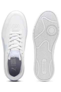 Sneakers Bianche con Bande Azzurre PUMA COURT LALLY JR