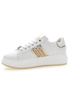 Sneakers Bianche con Bande Laterali Oro LAURA BIAGIOTTI L8945