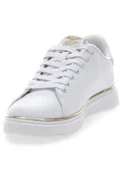 Sneakers Bianche con Bordo Dorato COTTON BELT GTZ 2.0