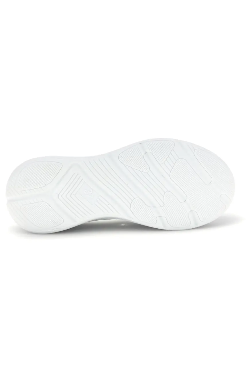 Sneakers Bianche con brillantini in tessuto traforato Canguro CA1206
