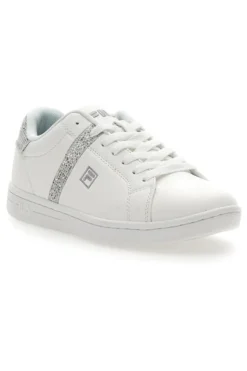 Sneakers Bianche Con Brillantini Argento Fila CrossCourt 2 F Wmn