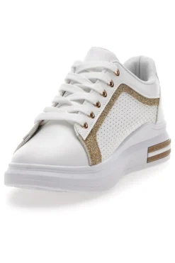 Sneakers Bianche Con Dettagli Leopardati Prima Riga 435