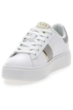 Sneakers Bianche con Dettagli Dorati COTTON BELT ANNUNZIATA LTH