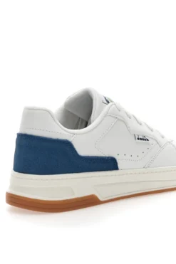 Sneakers Bianche con Dettaglio Posteriore Blu in Pelle DIADORA GINGER