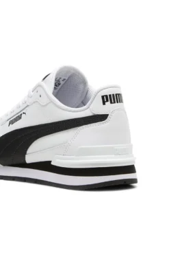 Sneakers bianche con dettagli neri e soletta SoftFoam+ Puma ST Runner v4 L Jr