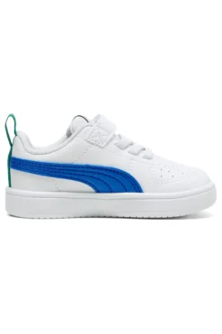 Sneakers bianche con dettagli blu e passante posteriore Puma Rickie AC+ Inf