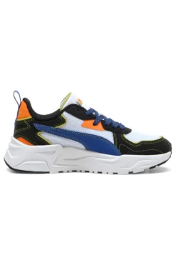 Sneakers Bianche con Dettagli Blu e Arancione PUMA TRINITY LITE STARBLITZ JR
