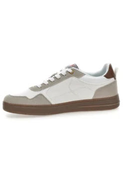 Sneakers bianche con dettagli marroni Cotton belt HOOK CVS