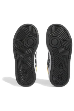 Sneakers Bianche con dettagli Neri e Gialli Adidas Hoops 3.0 K