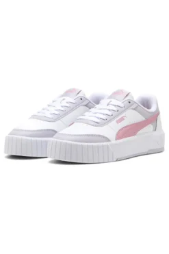 Sneakers bianche con dettagli rosa in materie sintetiche Puma Carina Mia