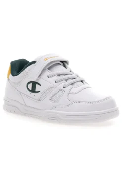 Sneakers bianche con dettagli verdi e gialli Champion CLY 87 B PS