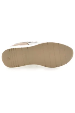 Sneakers bianche con dettagli oro rosa e zeppa Inblu 486IN