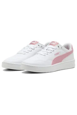 Sneakers bianche con dettagli rosa Puma Court Lally JR
