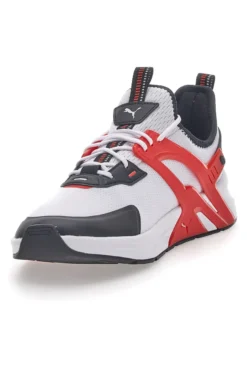 Sneakers Bianche con Dettagli Rossi e Neri Puma Pacer +