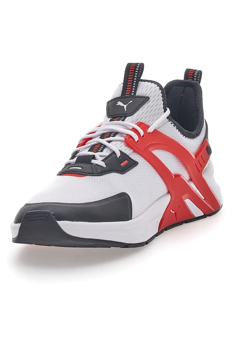 Sneakers Bianche con Dettagli Rossi e Neri Puma Pacer +