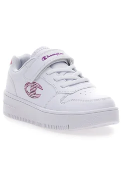 Sneakers Bianche con dettagli Rosa CHAMPION RD18 PLATFORM GLITTER G PS