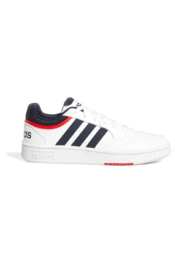 Sneakers bianche con dettagli blu e rossi Adidas Hoops 3.0