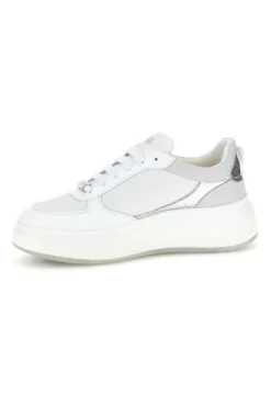 Sneakers bianche con dettagli argento Ferre F750