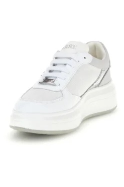 Sneakers bianche con dettagli argento Ferre F750