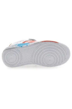 Sneakers Bianche con Dettagli Arancioni e Blu PITT KIDS K191562