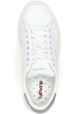 Sneakers Bianche con Dettaglio Posteriore Argento LEVI'S AMBER