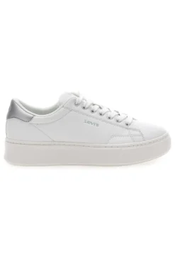 Sneakers Bianche con Dettaglio Posteriore Argento LEVI'S AMBER