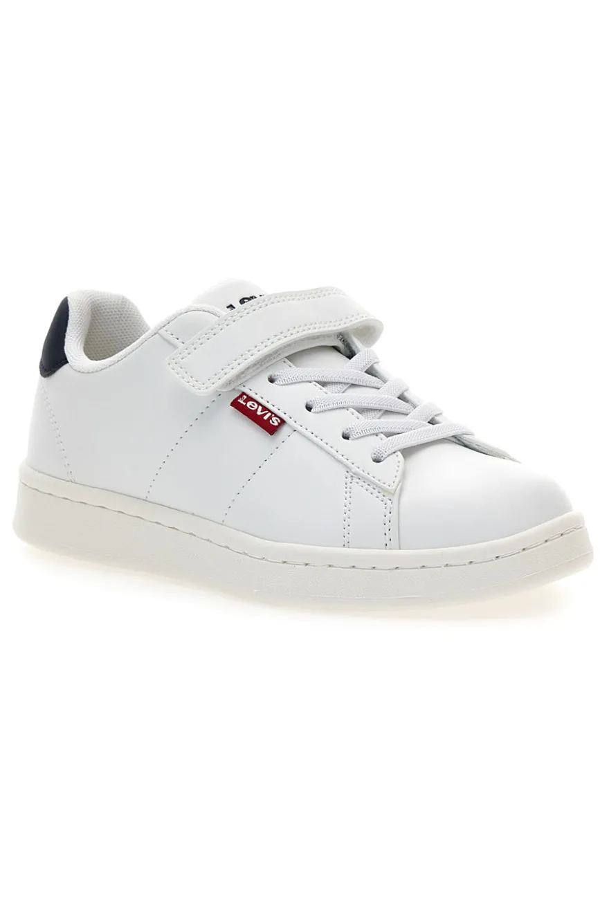 Sneakers bianche con dettaglio blu navy Levi's Bell JR