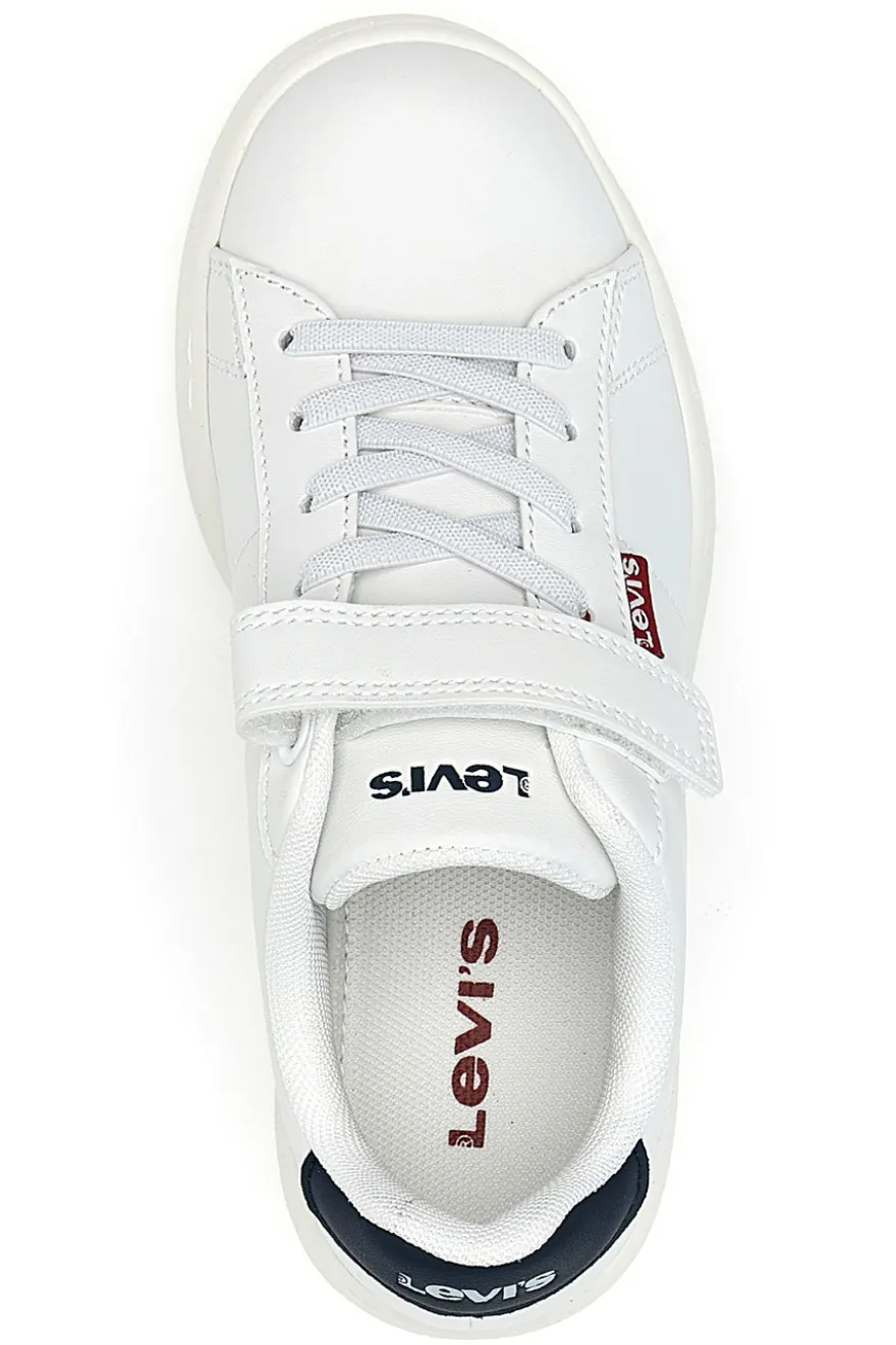 Sneakers bianche con dettaglio blu navy Levi's Bell JR