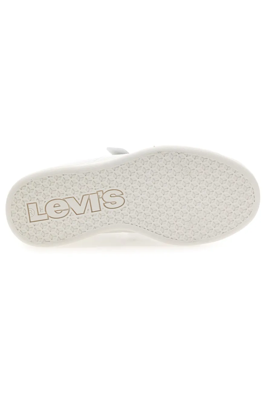 Sneakers bianche con dettaglio blu navy Levi's Bell JR