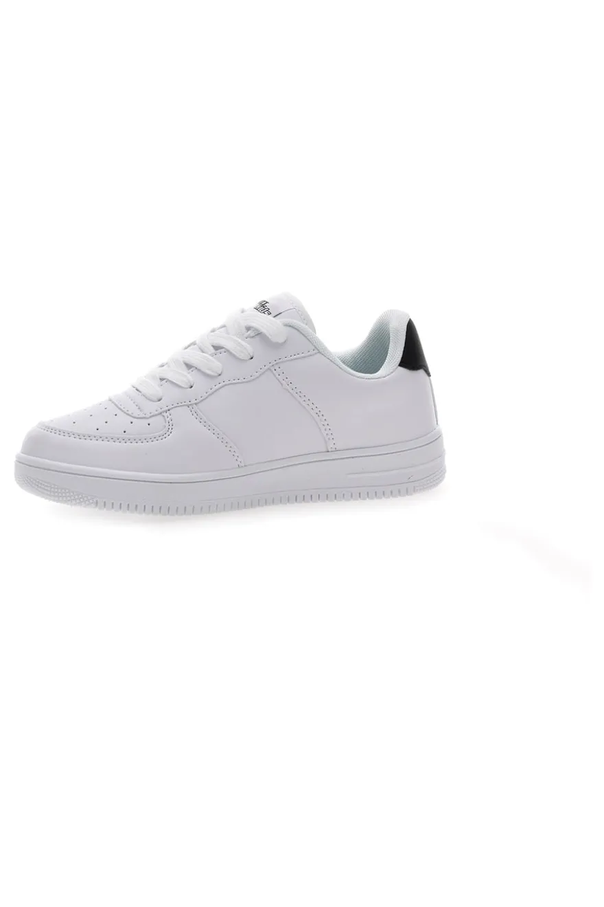 Sneakers Bianche con Dettagli neri Blu Verdi PITT KIDS K191562