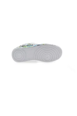 Sneakers Bianche con Dettagli neri Blu Verdi PITT KIDS K191562