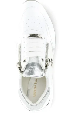 Sneakers bianche con dettagli silver Mariella Burani 52100C1441