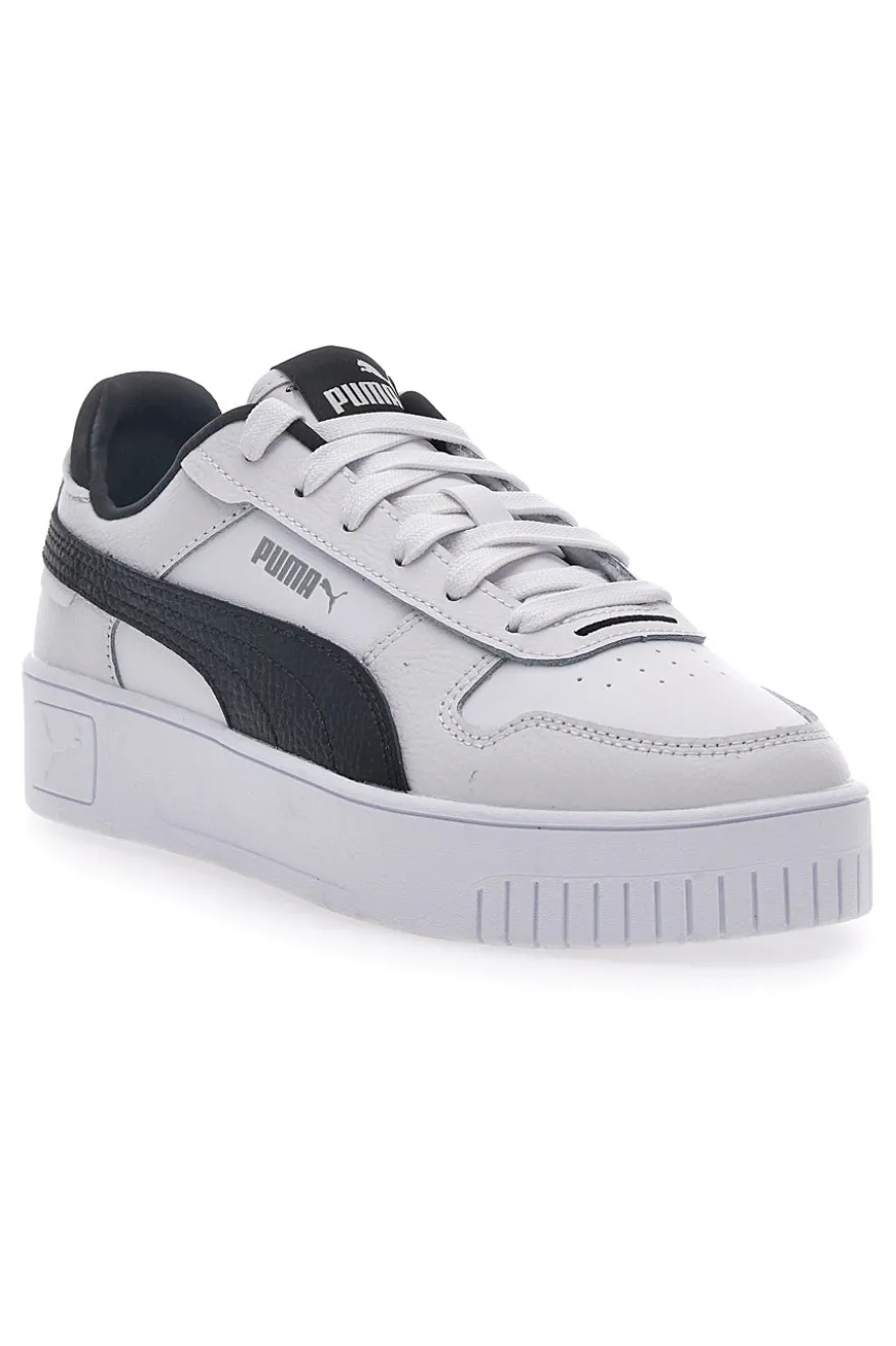 Sneakers Bianche Con Dettagli Neri Puma Carina Street