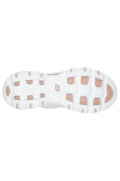Sneakers bianche con dettagli oro e Memory Foam Skechers D'Lites Fresh Start