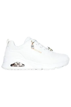 Sneakers bianche con dettagli gioiello Skechers UNO Gen1 TRENDY JEWELS ESS STREET GIRLS