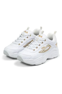 Sneakers bianche con dettagli oro e suola chunky Fila FFW0586