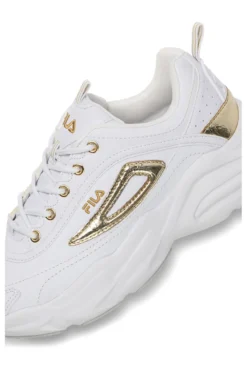 Sneakers bianche con dettagli oro e suola chunky Fila FFW0586