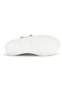 Sneakers bianche con fiori e inserti oro Laura Biagiotti L9858C9760